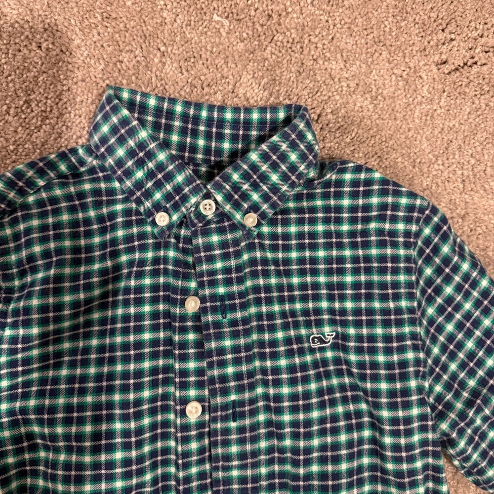 Vineyard Vines plaid flannel Whale Shirt - Boys size 6